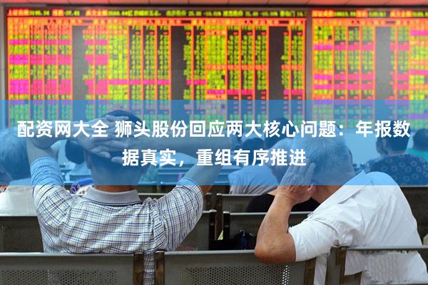 配资网大全 狮头股份回应两大核心问题:年报数据真实,重组有序推进